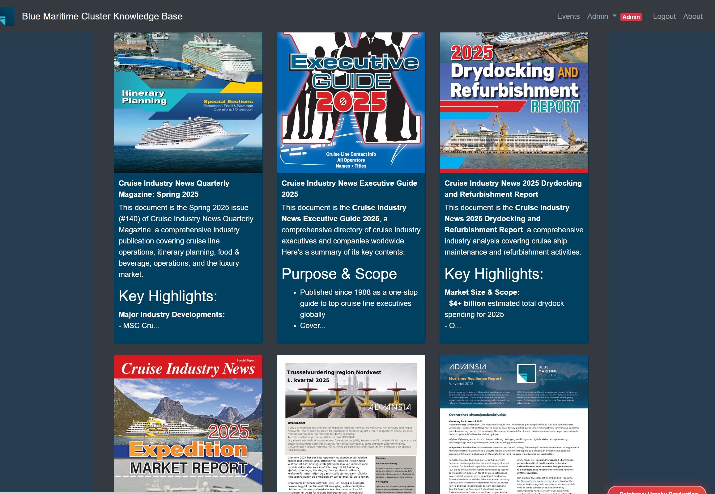 New Knowledge Base Strengthens Knowledge Sharing in the Maritime Cluster